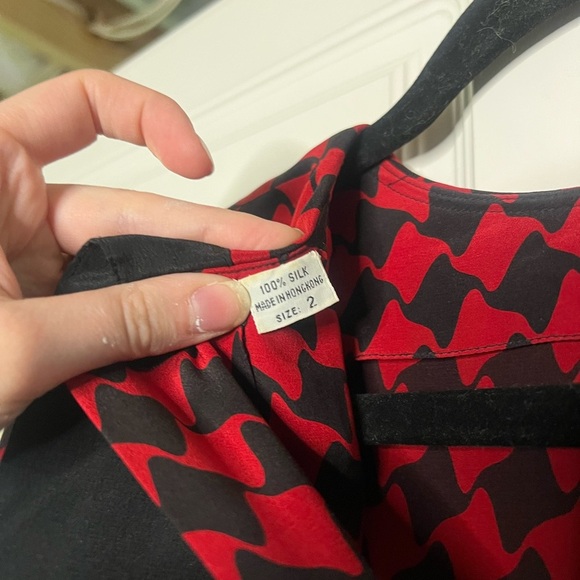 Vintage 1980’s 100% Silk Albert Nipon Portrait Collar Drop Waist Dress - Picture 13 of 14